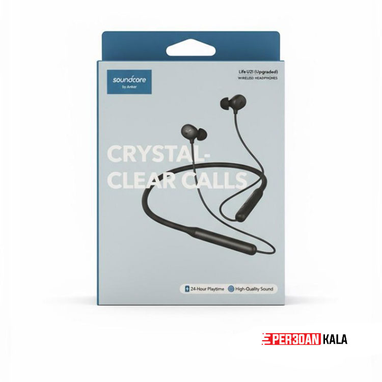 هدفون بلوتوثی گردنی انکر مدل SoundCore Life U2i بدون قابلیت نویز کنسلینگ، درگاه شارژ USB Type-C، مقاوم در برابر رطوبت و عرق - Image 2